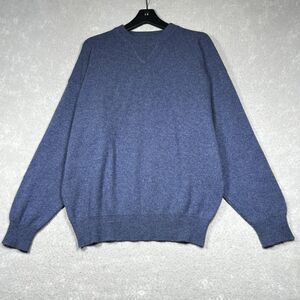 Cullin Hills Sweater Womens Size Large Blue 100% Cashmere Crew Neck Pullover